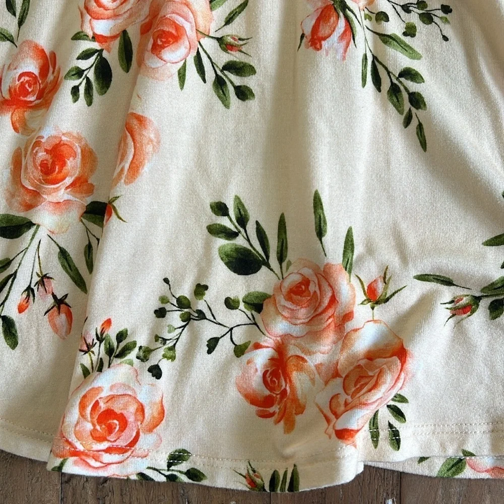 Free birdies bamboo orange rose twirl dress